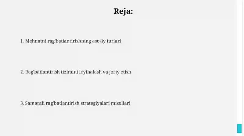 Mehnatni rag'batlantirish 2
