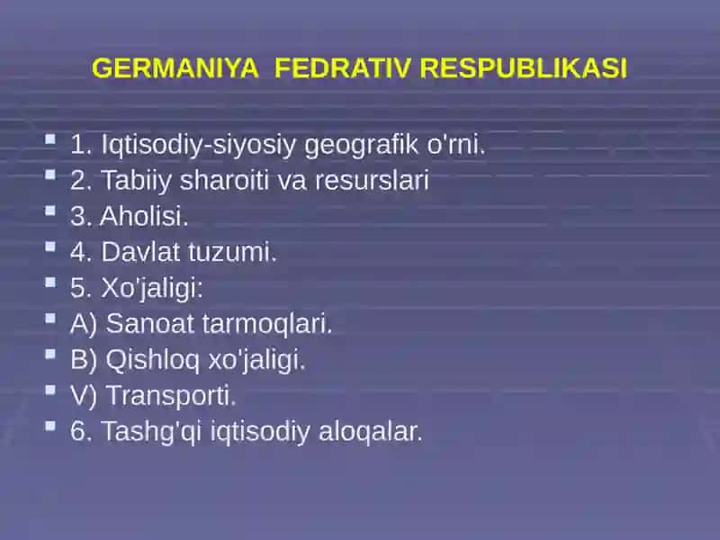 Germaniya FEDERATIV RESPUBLIKASI 2