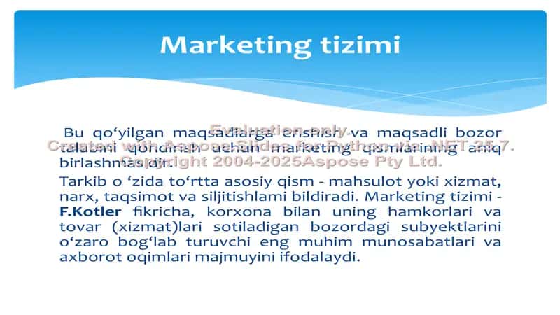 Marketing tizimi va sohasi 2