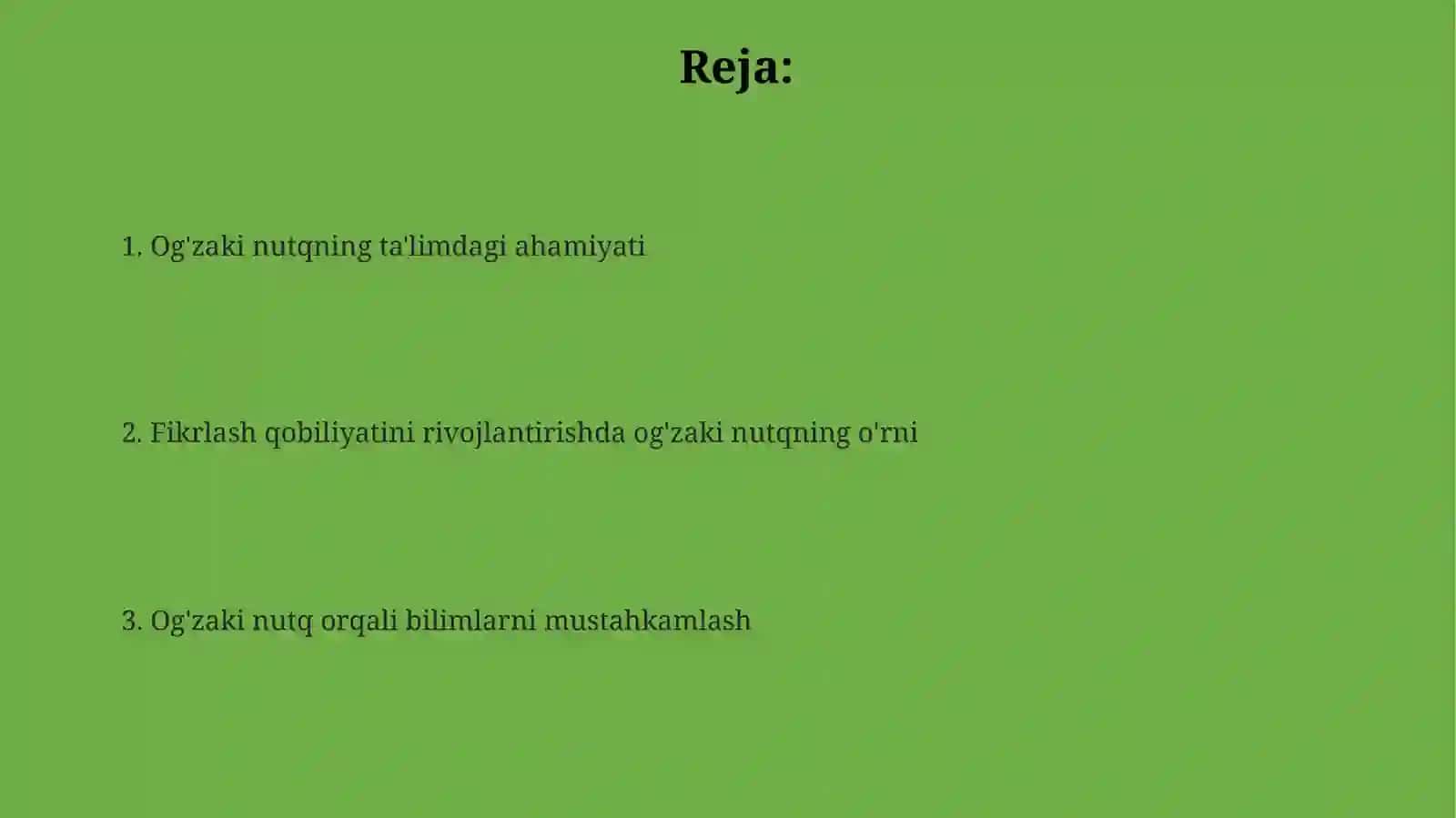 Yozma nutqning darsjaroyonidagiurni 2