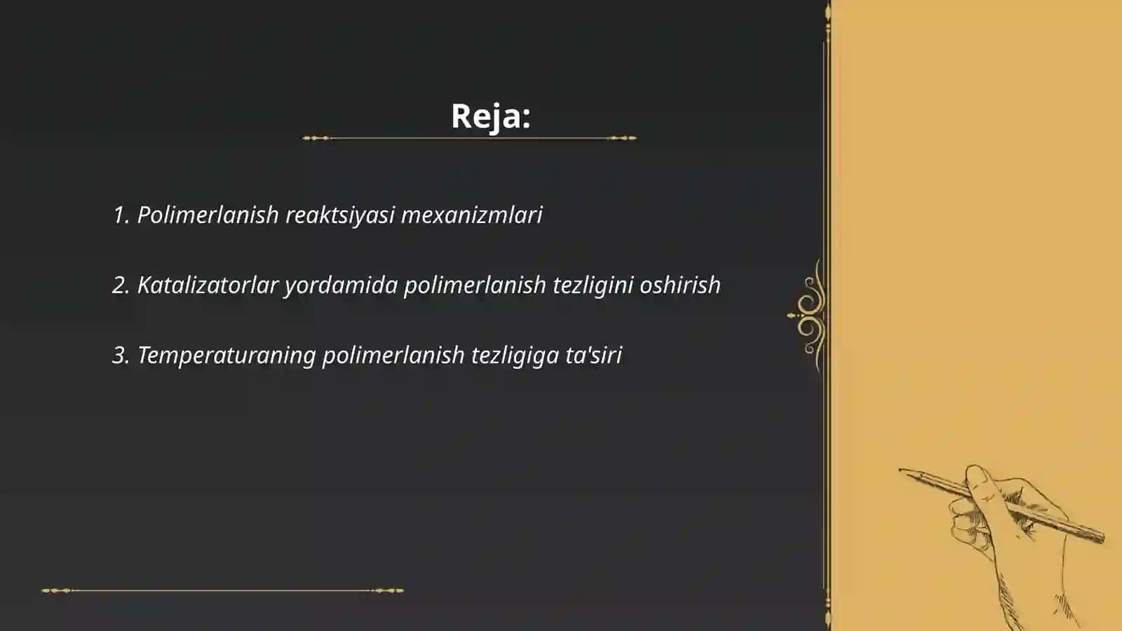 Polimerlanish reaktsiyasi mexanizmlari 2