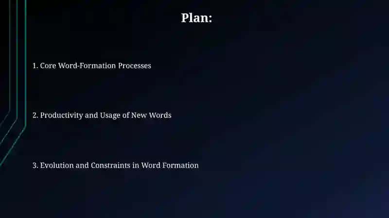 Characteristics of word formation 2