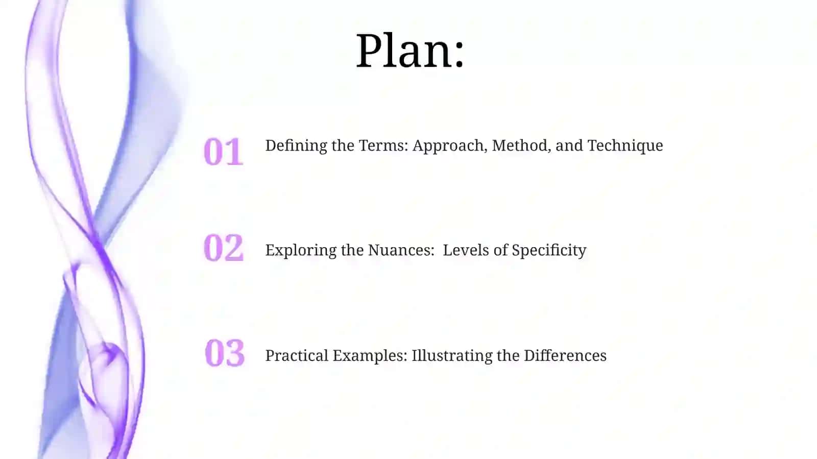 Approach, Method, and Technique 2