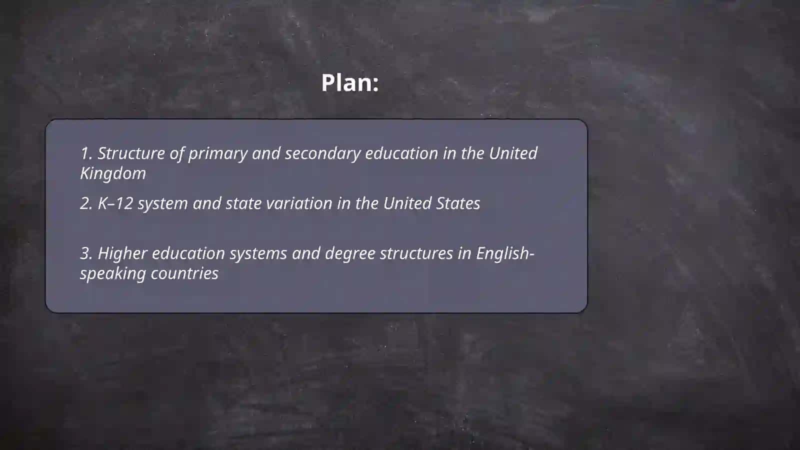 Education system of English speaking countries 2