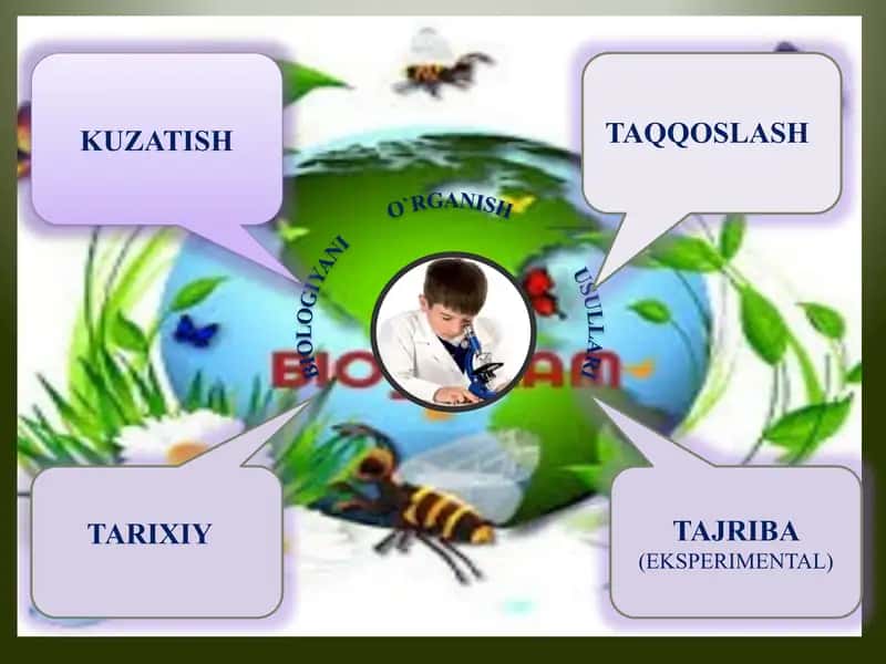 “Biologiyani o'rganish usullari” taqdimoti 2