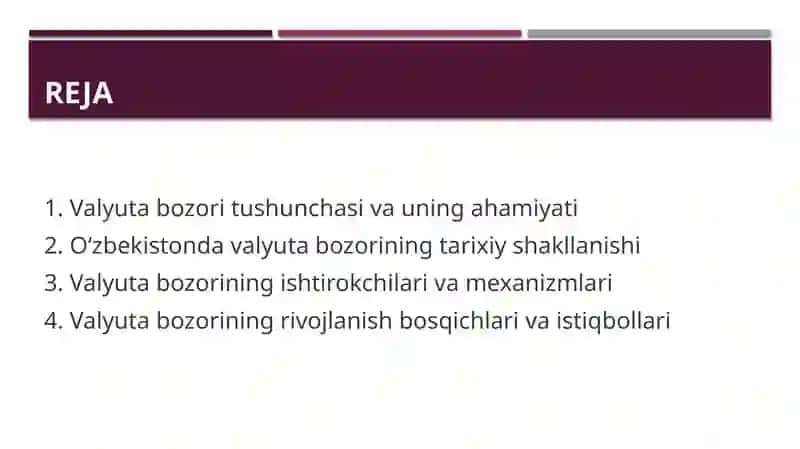 O‘zbekiston Respublikasi valyuta bozorining shakllanishi 2
