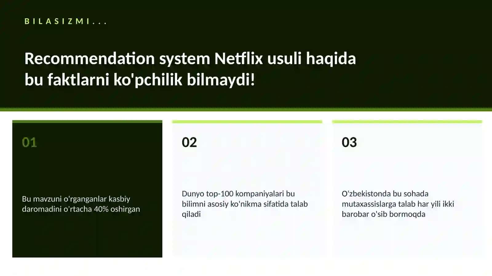 Recommendation system Netflix usuli 2