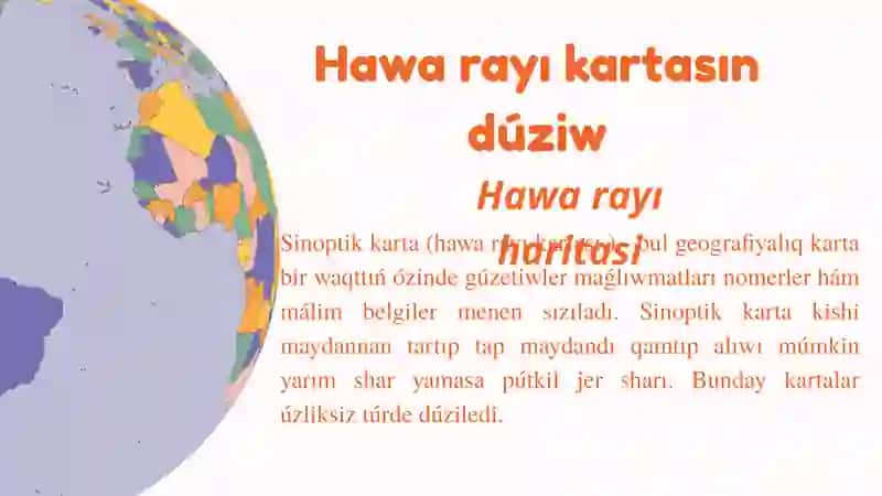 Sinoptik karta (Hawa rayı kartası) 2