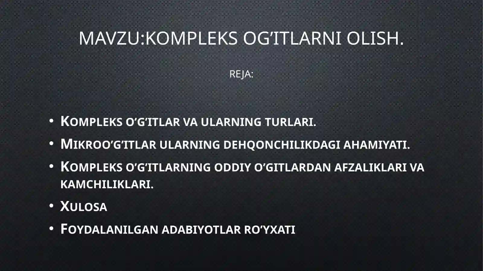 Kompleks o’g’itlar va ularning turlari 2