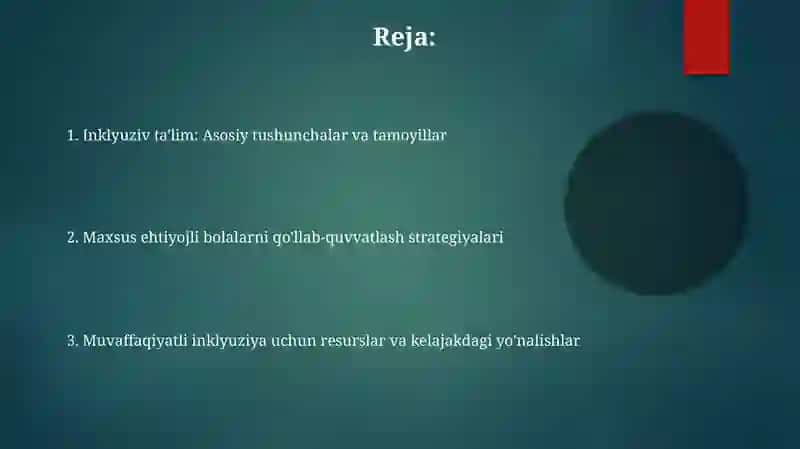 Inklyuziv ta'lim - Asosiy tushunchalar va tamoyillar 2