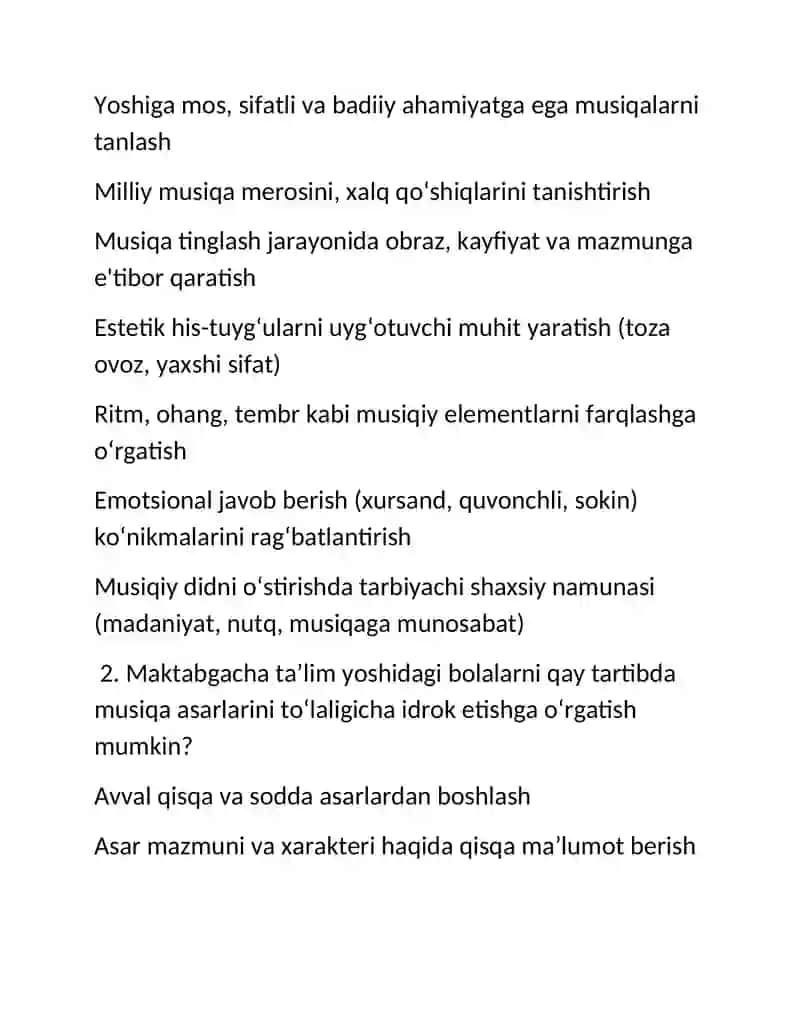 Bolalarning musiqaviy badiiy didini rivojlantirish 2
