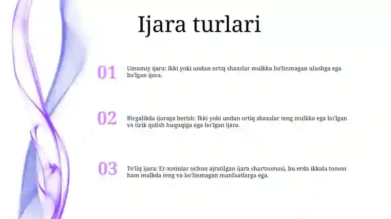 Ijara Munosabatlari 2