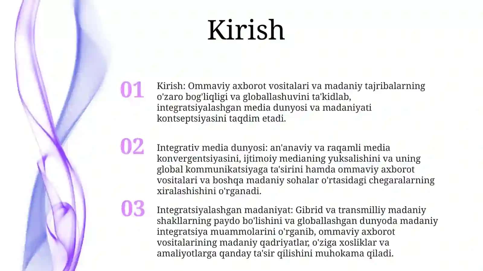 Integratsiyaviy Media OlamVaMadaniyat 2