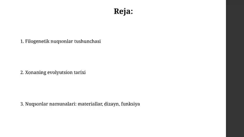 Xonamdagi rivojlanishning filogenetik nuqsonlari 2