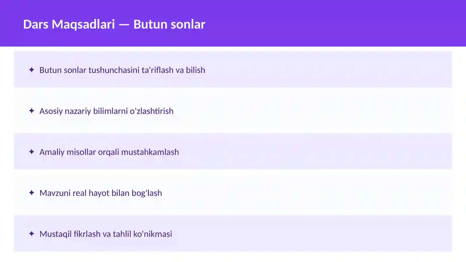 Matematika. Sonlar nazariyasi 2
