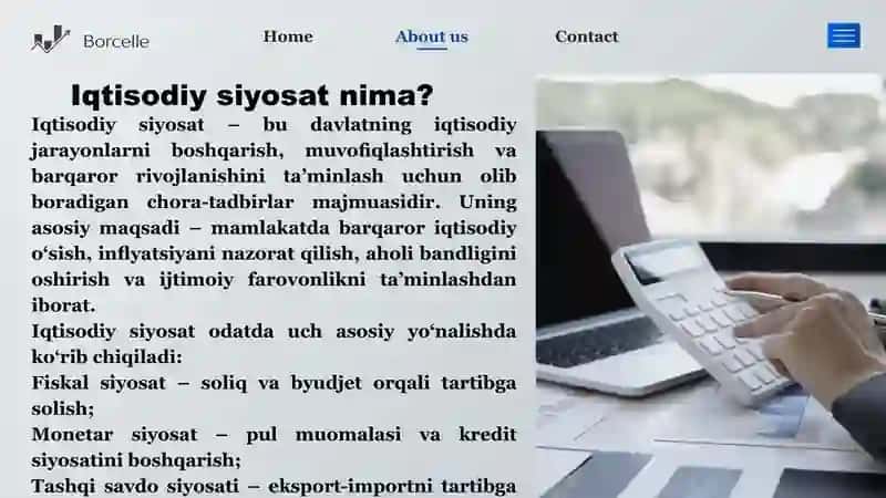 IQTISODIY SIYOSATNI ISHLAB CHIQISHDA VOSITALAR VA CHEKLOVLAR 2