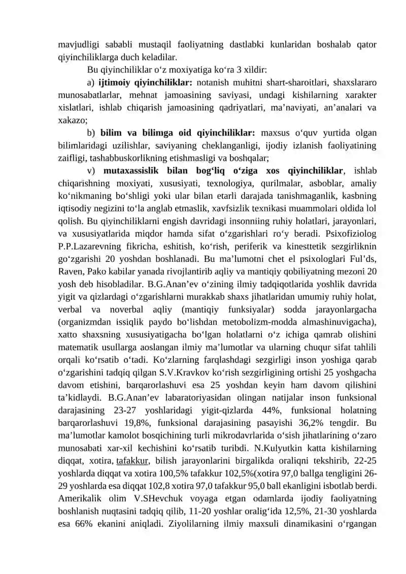 Yetuklik davrining psixologik xususiyatlari 2