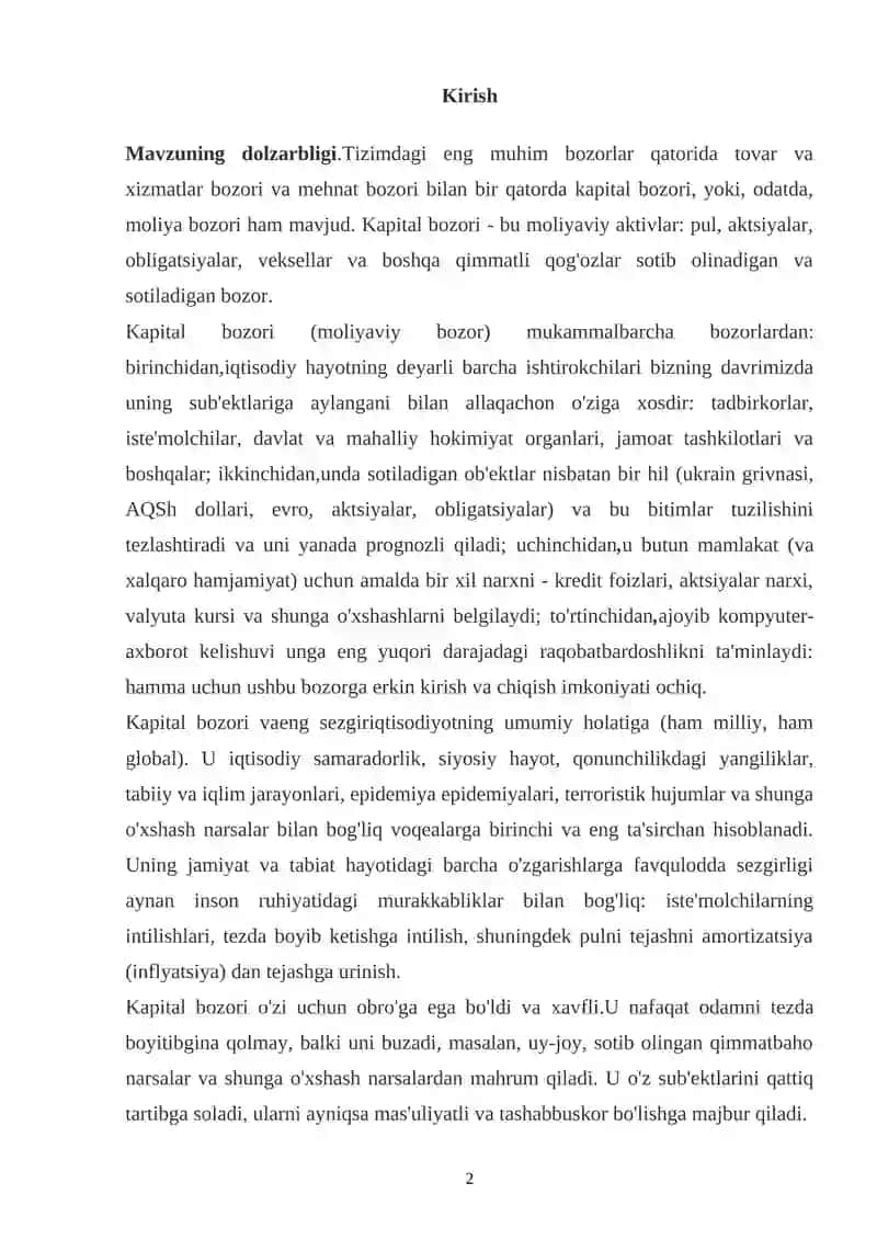 XALQARO MOLIYA BOZORI INTEGRATSIYASI 2