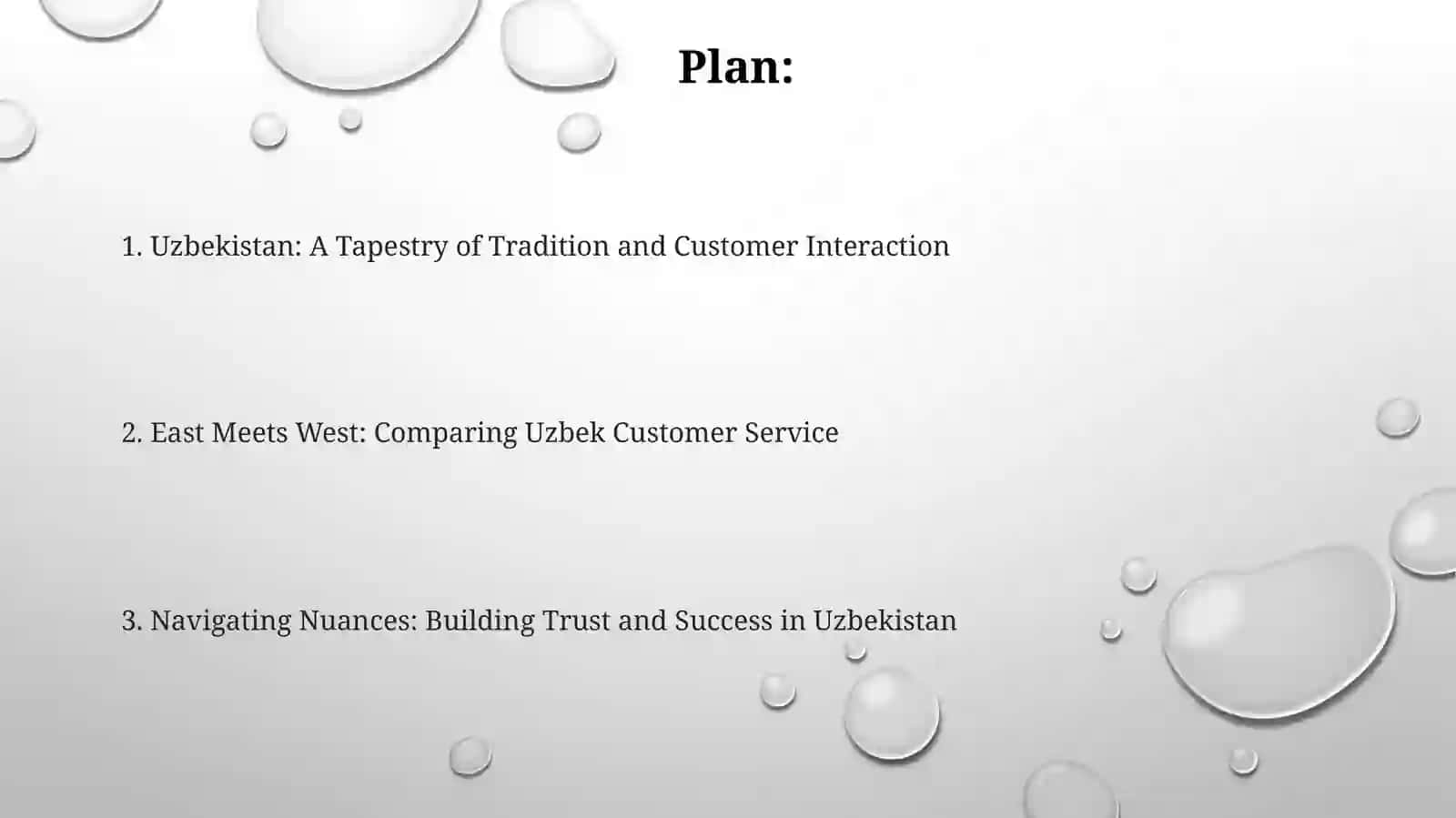 Customers and traditions in Uzbekistan VS. other countries 2