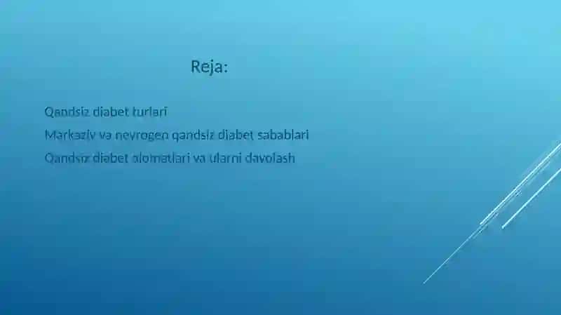 Qandsiz Diabet Davolovchi Dorivositalari 2