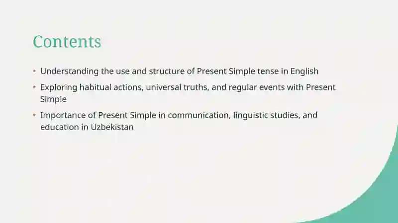 Present simple 2