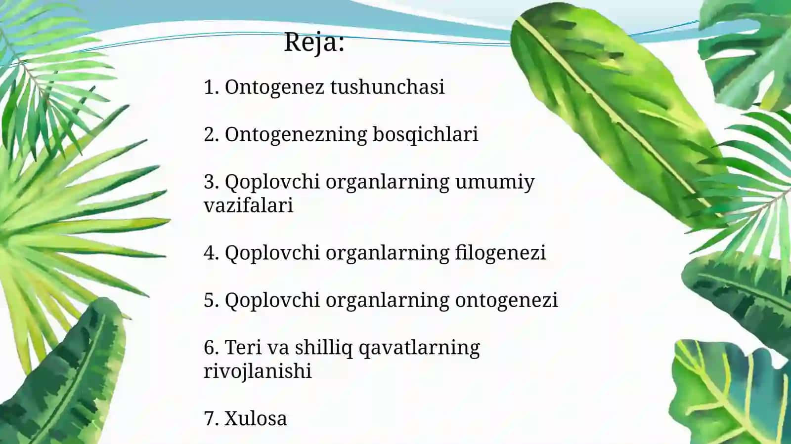 ONTOGENEZ, qoplovchiorganlarning ontofilogenezi 2