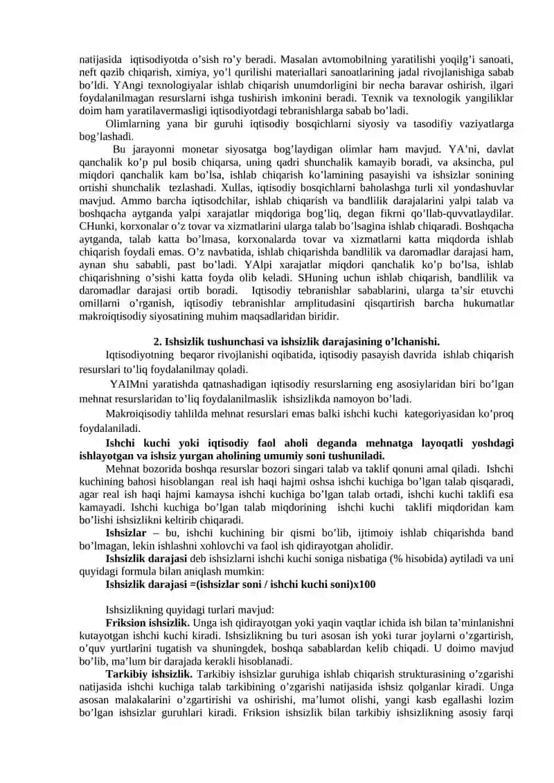 Iqtisodiy tebranishlar 2