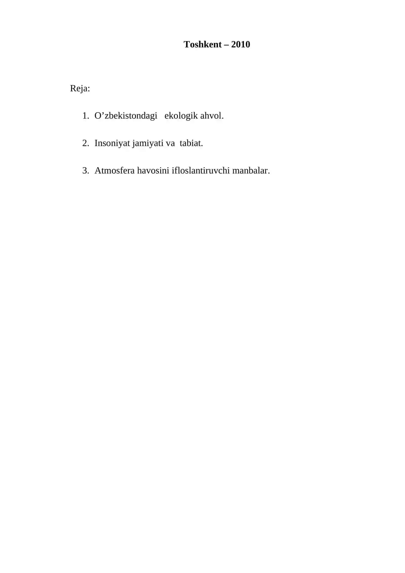 Аtmosfera havisini ifloslanishi 2