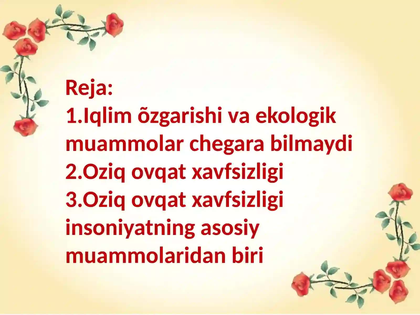Iqlim õzgarishi va ekologik muammolar 2