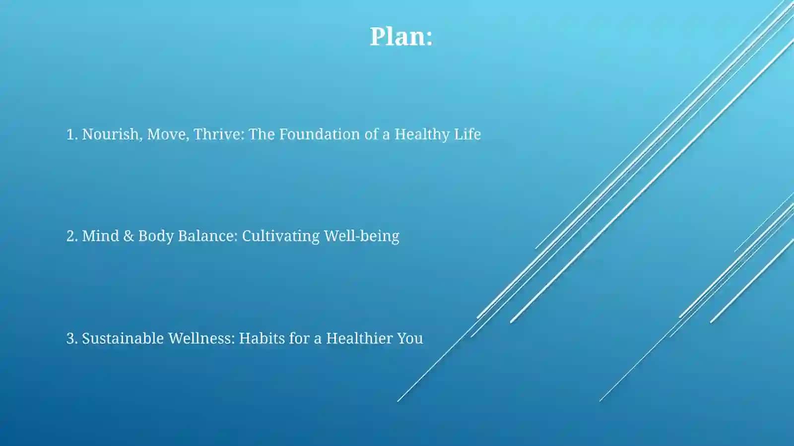 Healthy way of life 2