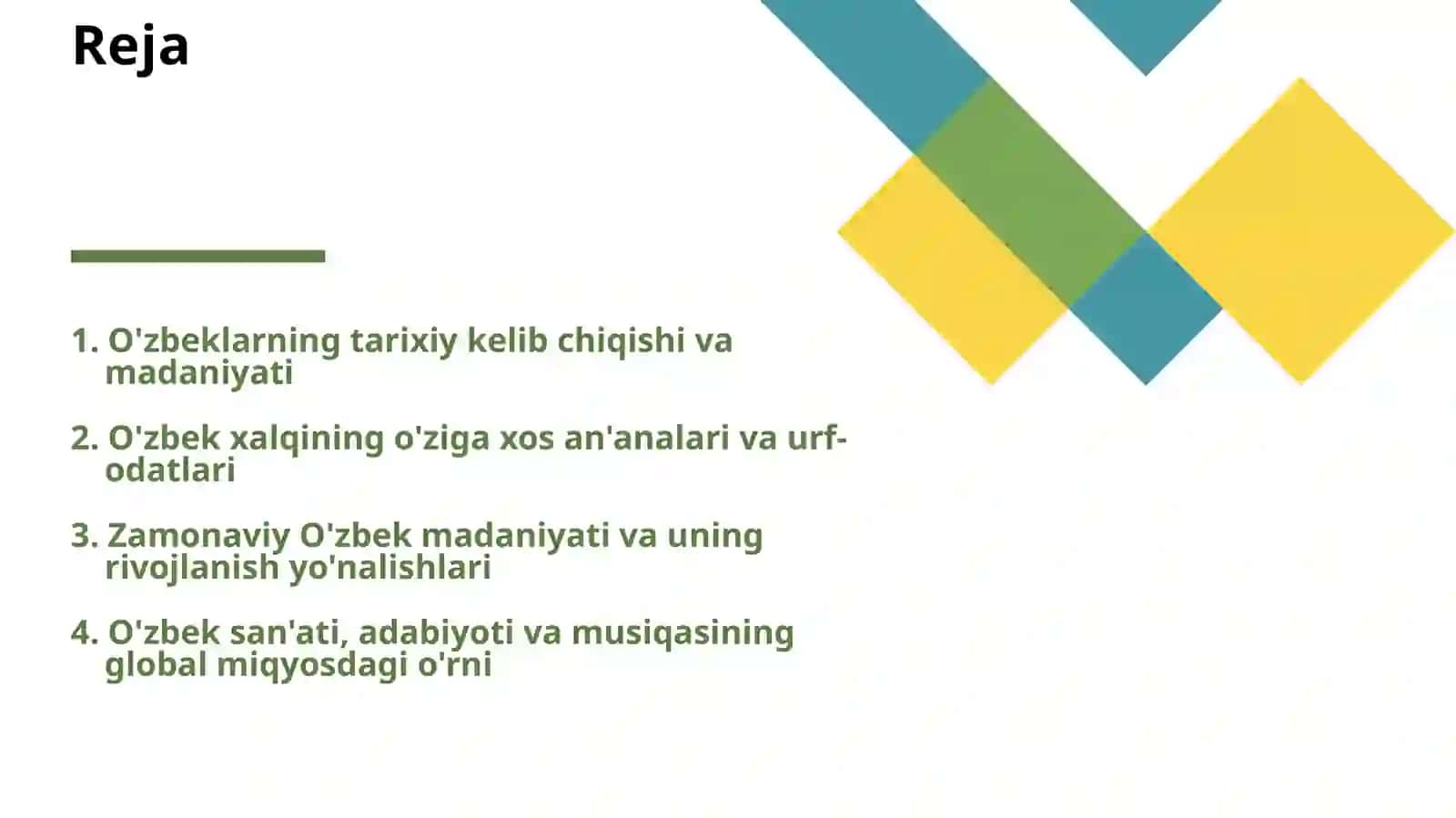 O'ZBEKLAR ISHI 2