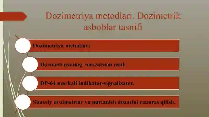 Dozimetriya metodlari 2