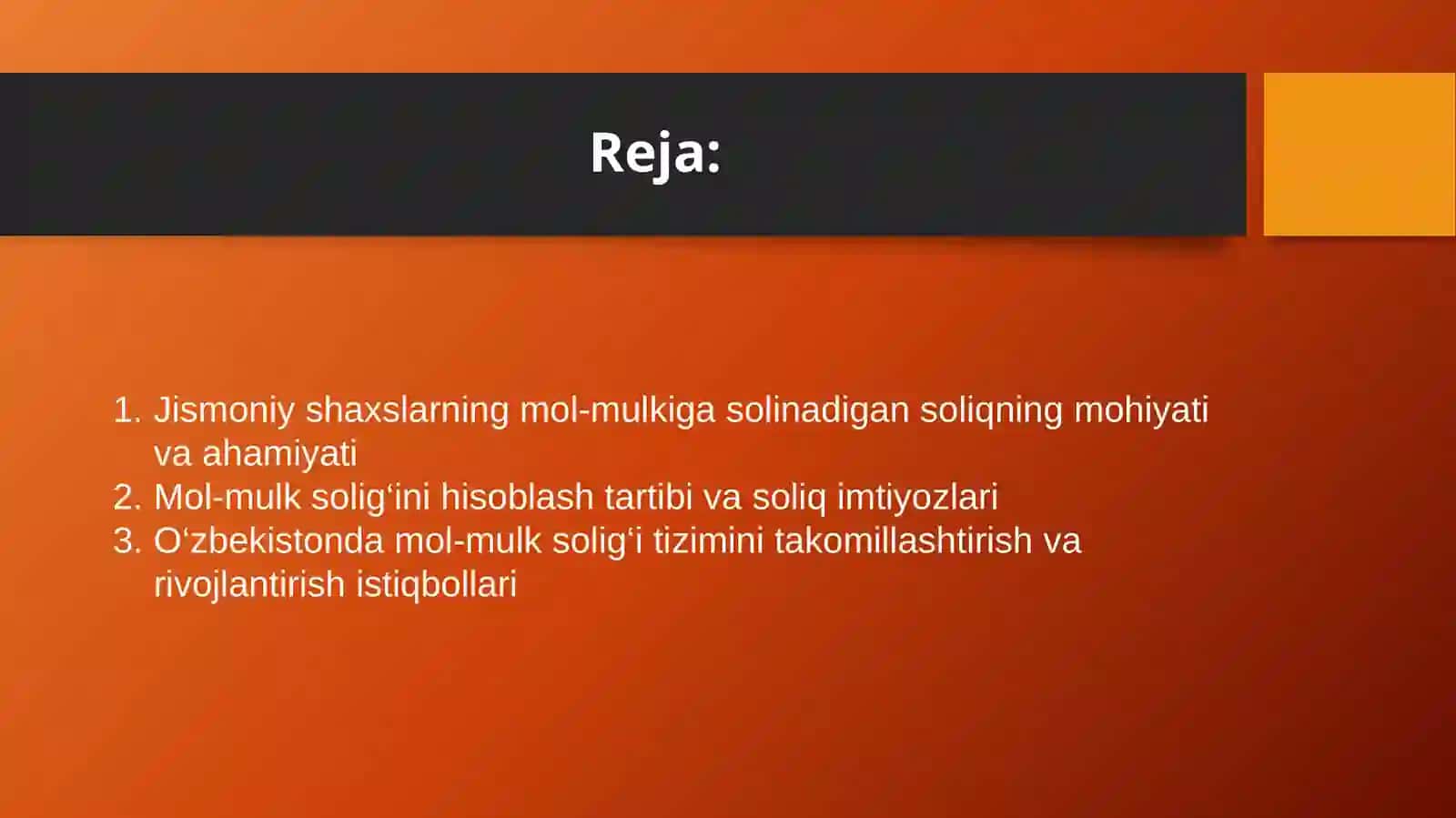 Jismoniy shaxslarning mol-mulkiga solinadigan soliq. 2