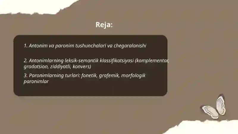 Antonim va paronimlarning leksik-semantik xususiyatlari 2