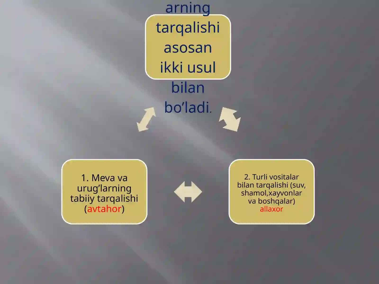 Mevava urug’larning tarqalishi 2