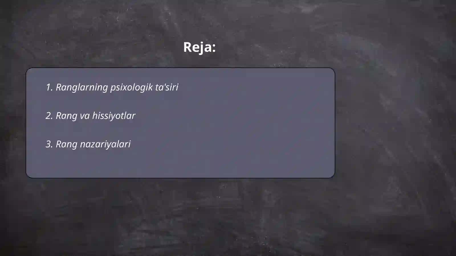 Ranglarni idrok etish 2
