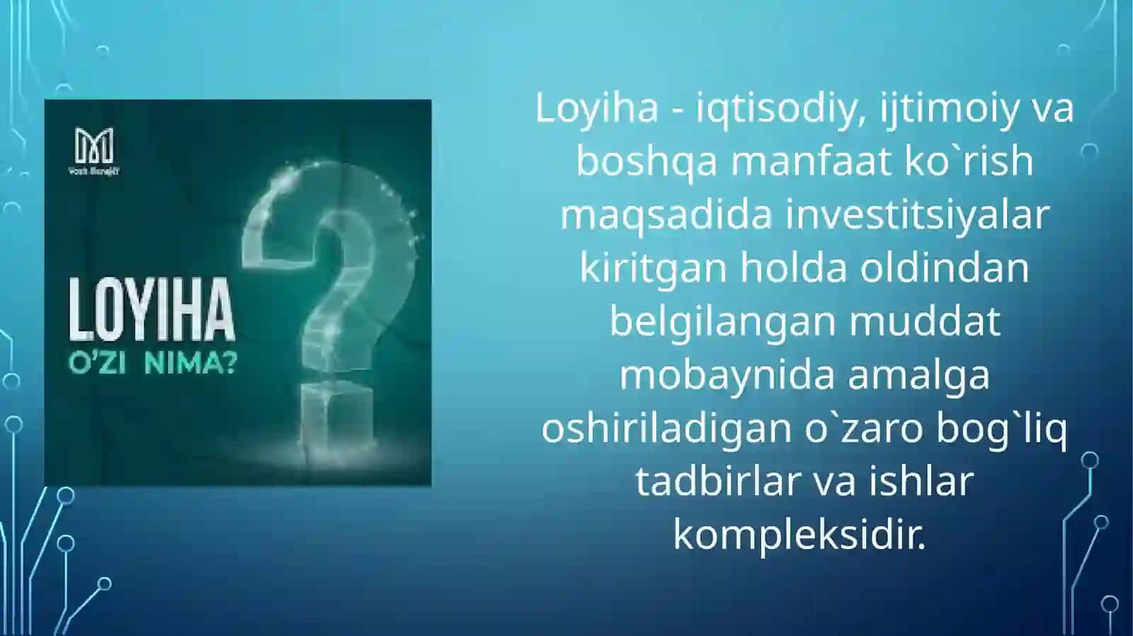 Suv xojaligi loyihalarini texnik iqtisodiy asoslash 2