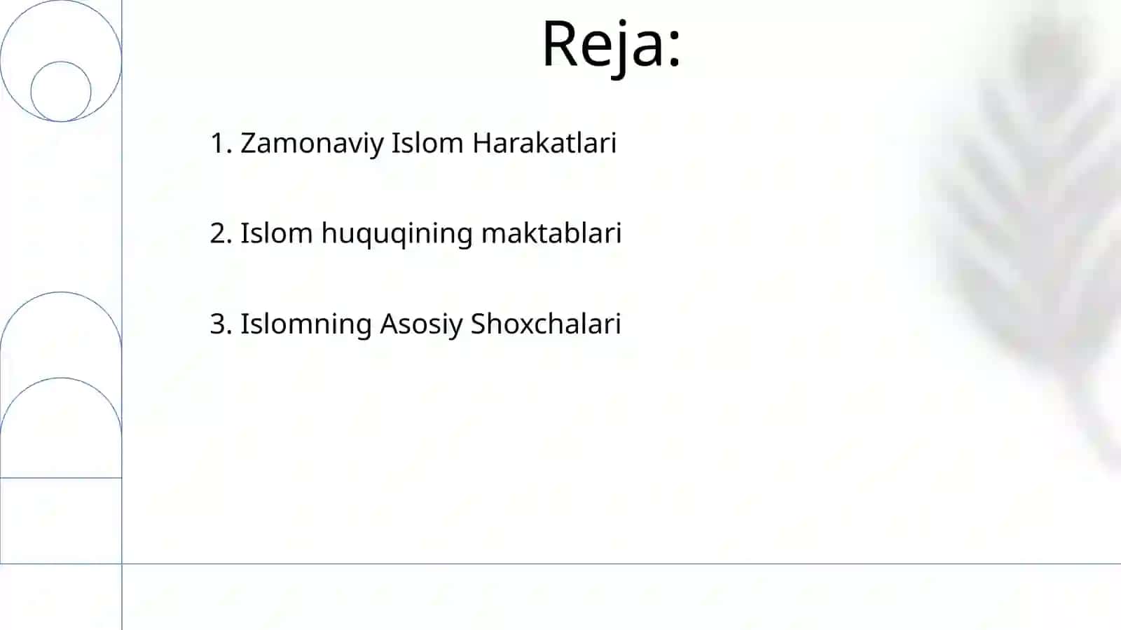 Islom yoʻnalishlari va mazhablari 2