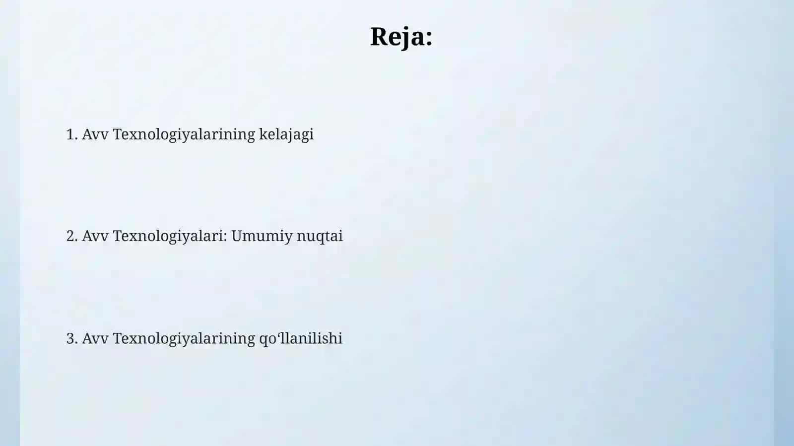 Avv Texnologiyasi 2