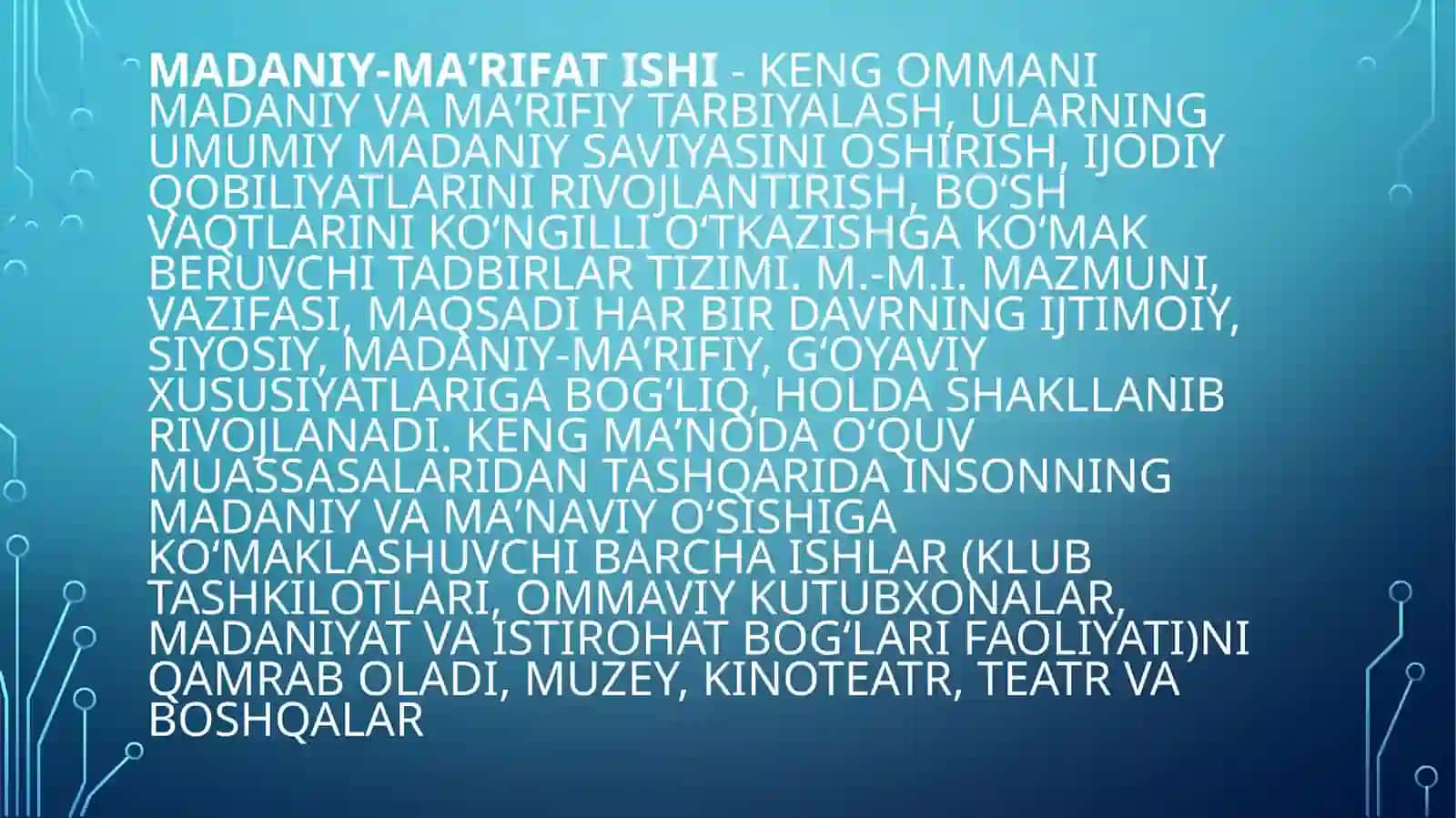 AHOLIGA MADANIY-MA’RIFIY XIZMAT KO’RSATISH 2