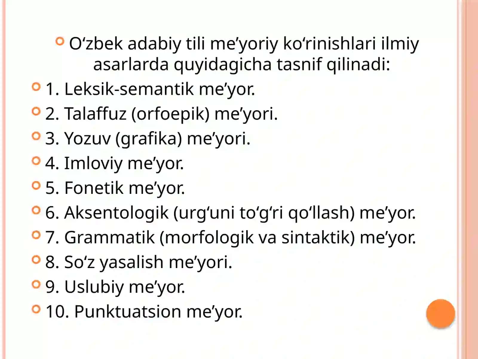 Oʻzbek tilining adabiy meʼyorlari 2