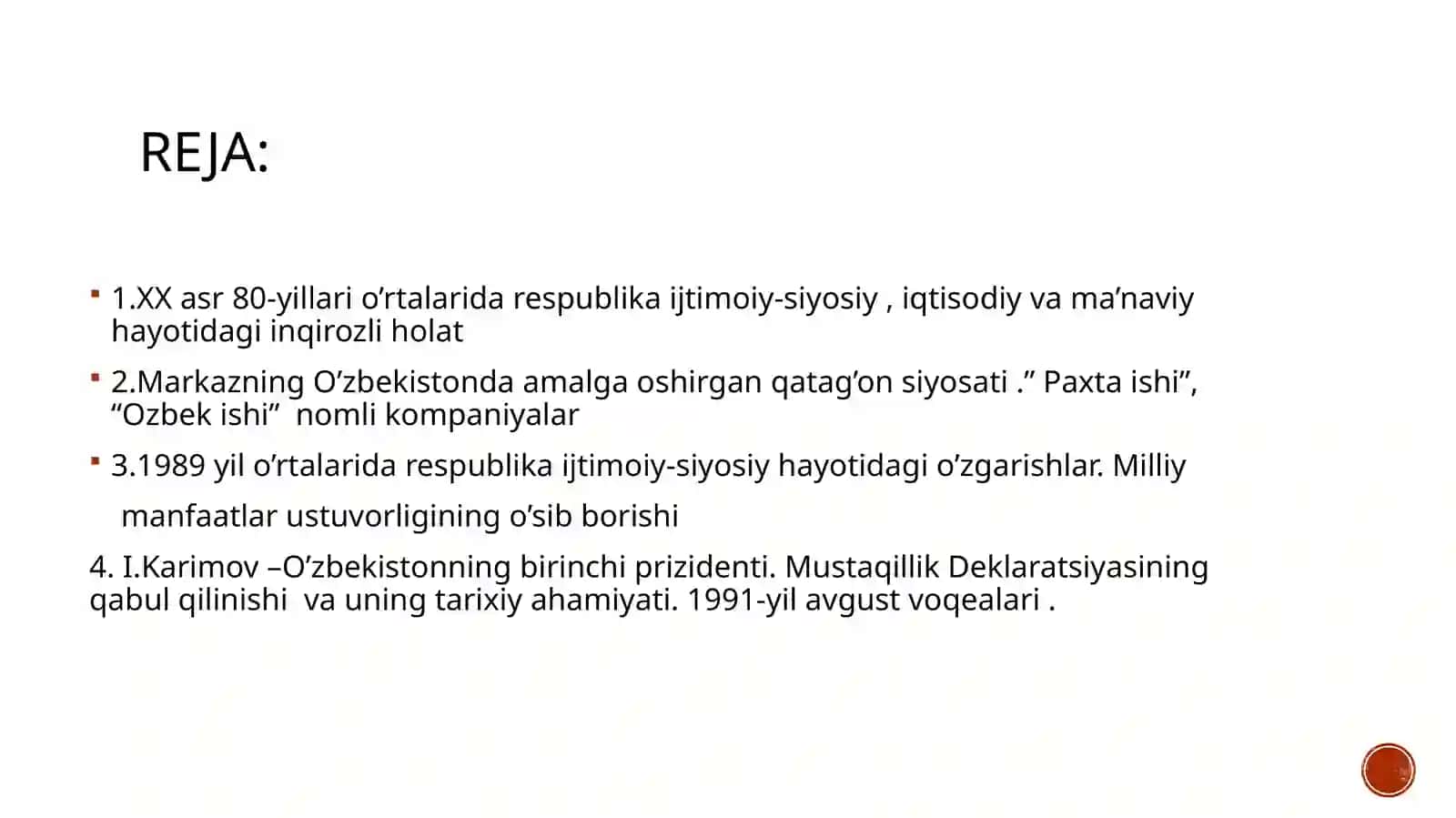 Mustaqillik yillaridagi O’zbekistonda ijtimoiy-iqtisodiy jarayonlar 2