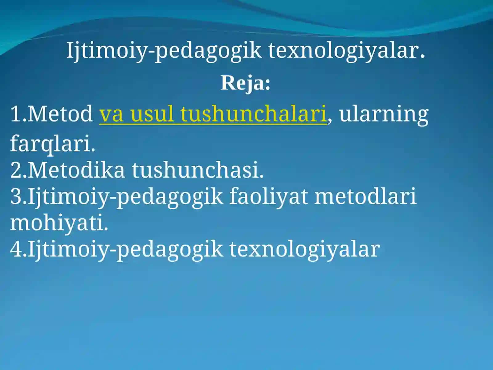 Ijtimoiy-pedagogik texnologiyalar 2