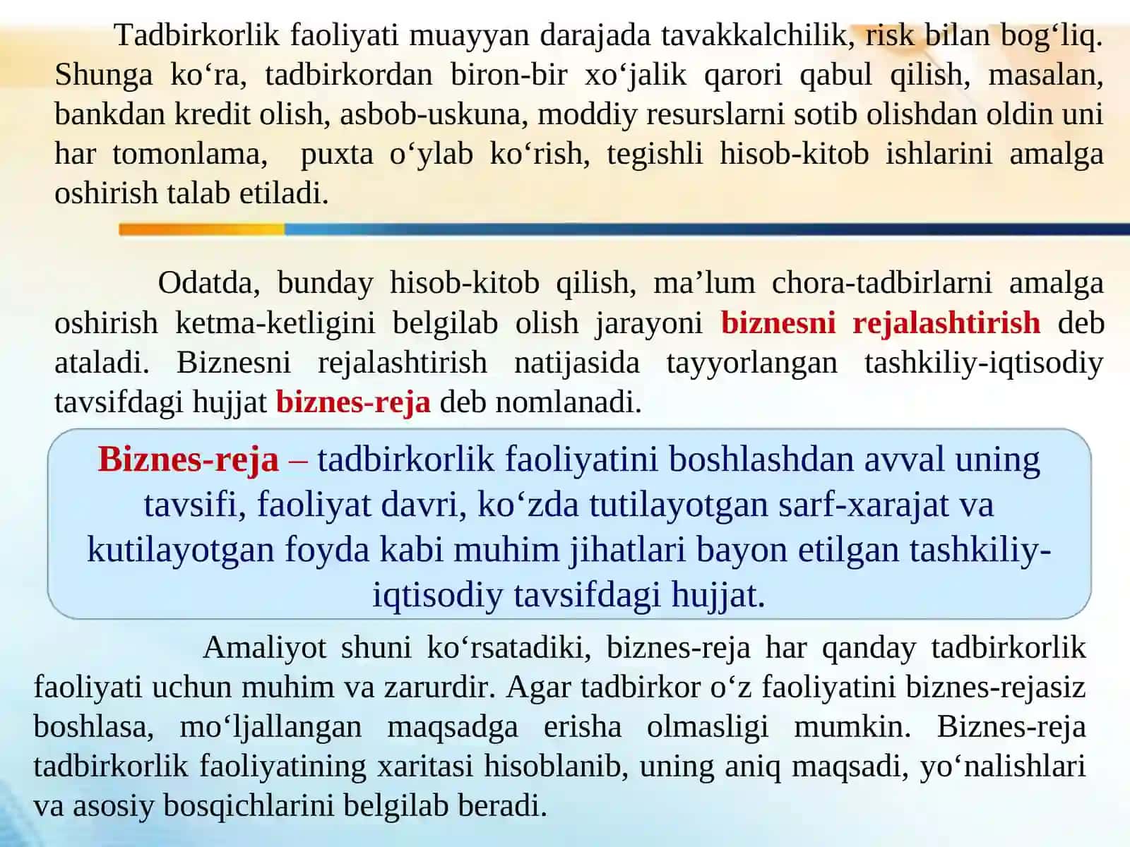 MUVAFFAQIYATLI BIZNES G’OYANI TANLASH 2