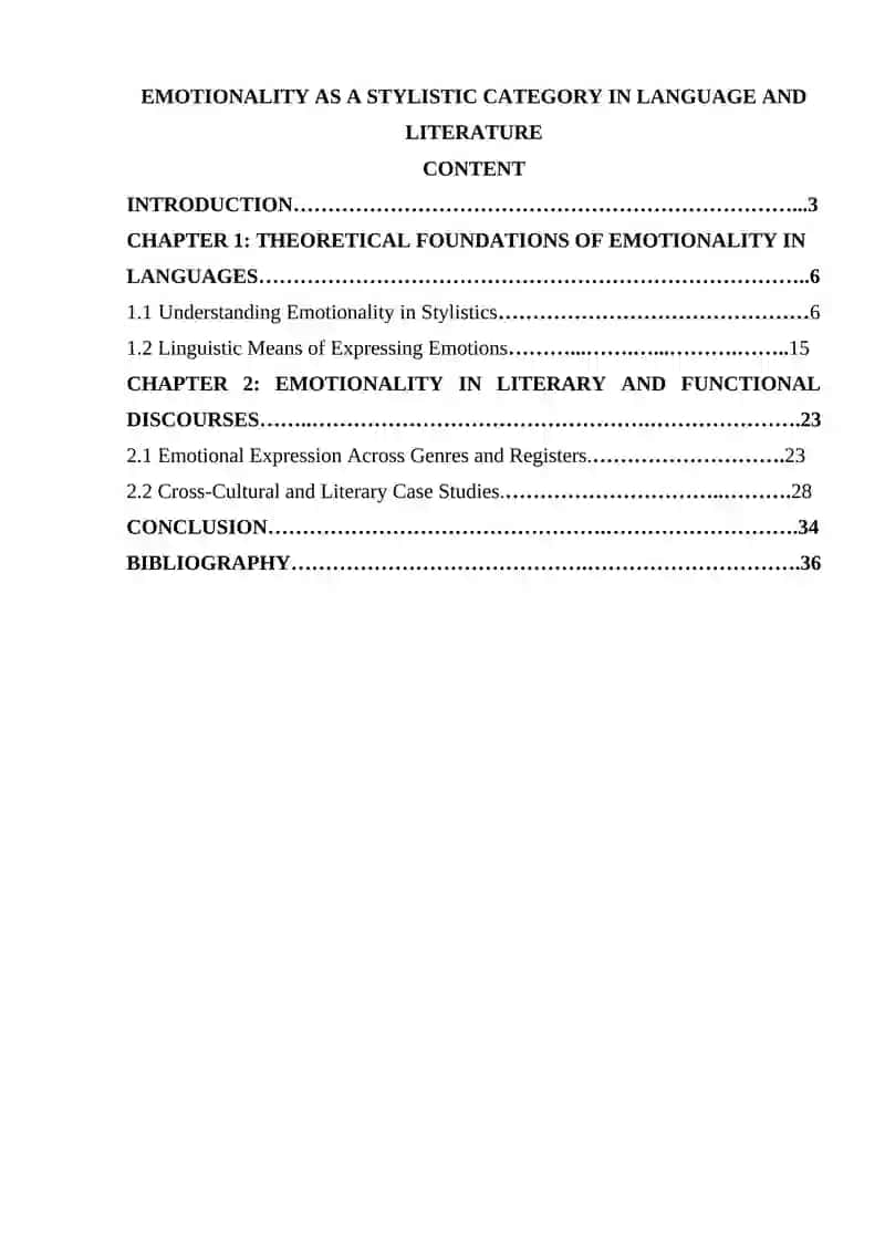 Emotionality as a Stylistic Category in Language and Literature 2