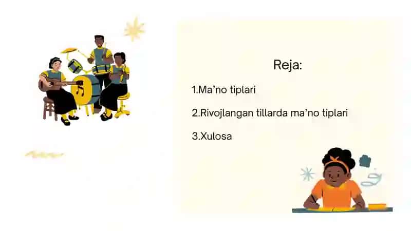 Rivojlangan tillarda ma’no tiplari 2