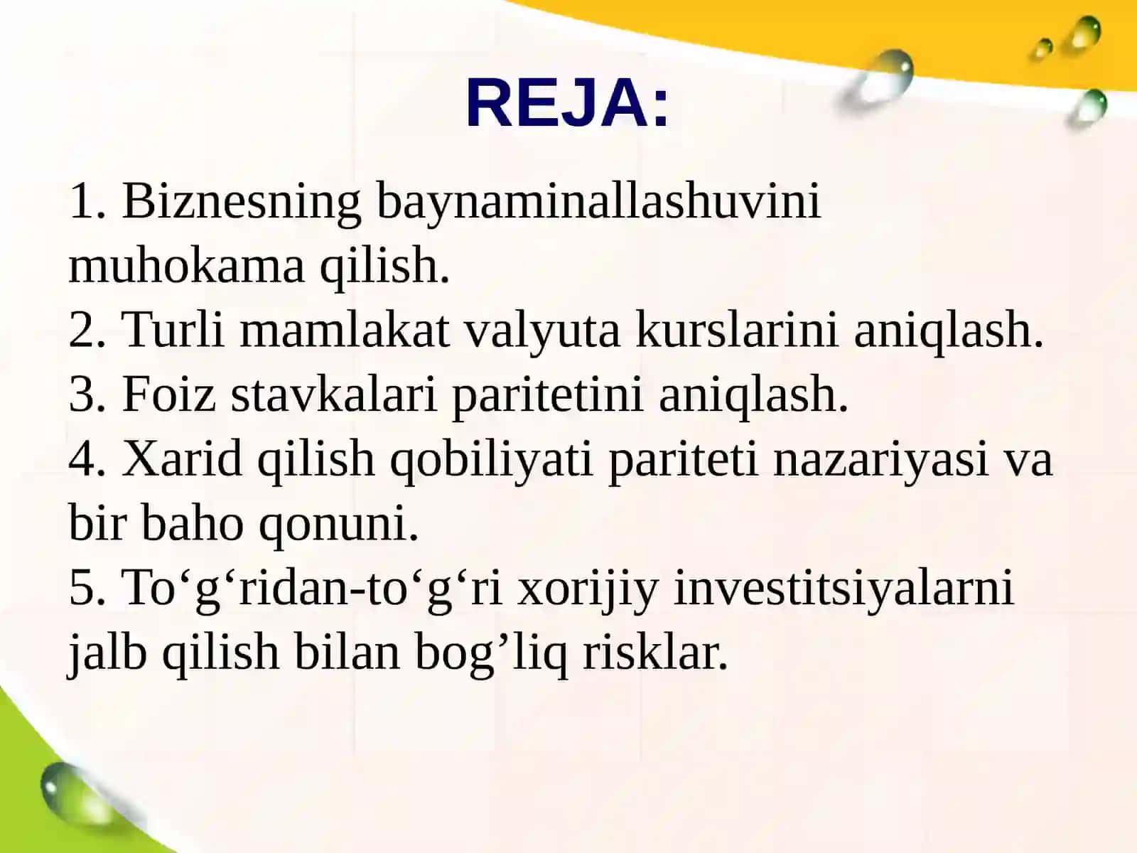 XALQARO BIZNESMOLIYASI 2