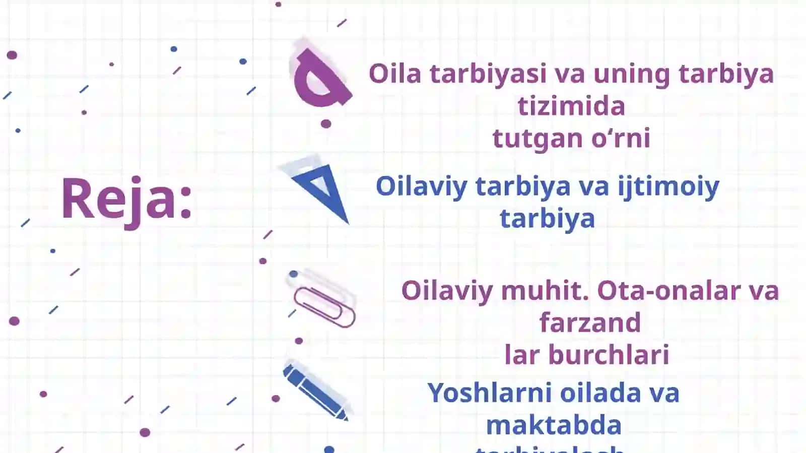 Oilada tarbiya asoslari 2