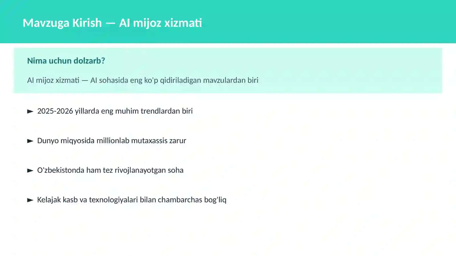 AI AMALIY SOHALARDA 2