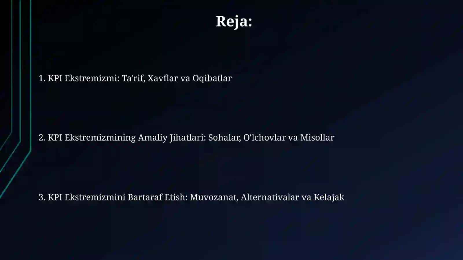 KPI Ekstremizmihaqida 2